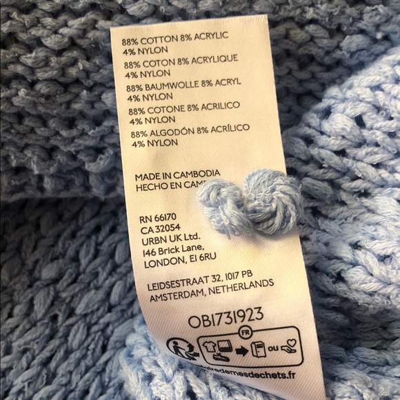 NEW Pilcro‎ Anthropologie Swing Sweater Tank Blue Knit Size XL - Picture 7 of 7